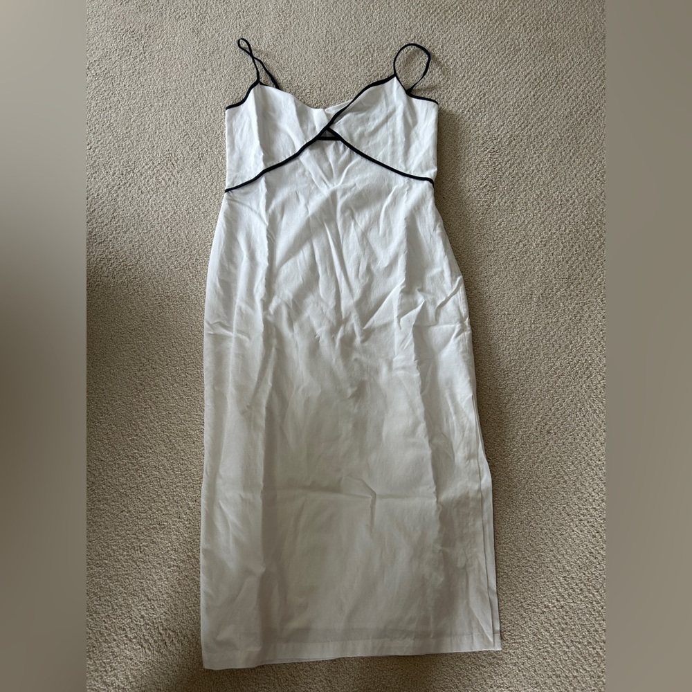 REISS white midi dress